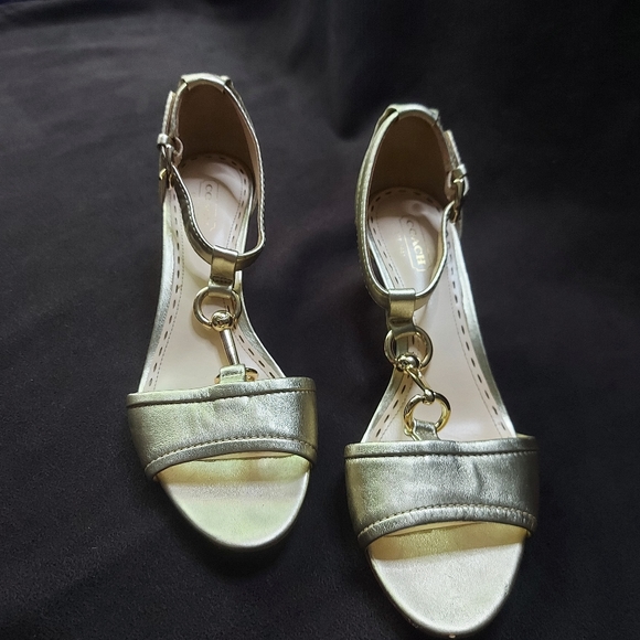 Coach Heeled Sandals Women's Size 8 B - Picture 4 of 12